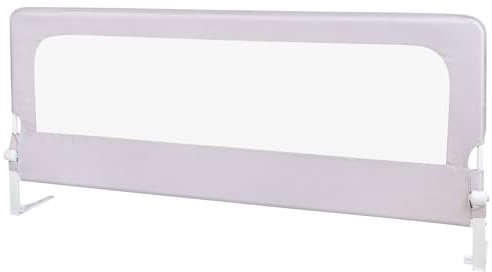 HUOLE Bettschutzgitter Klipp-Klapp - Rausfallschutz klappbar für Babys & Kinder - Schutzgitter für Kinderbetten - 200 * 70 * 26cm – grau