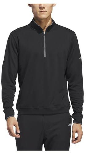 adidas Men's Lightweight Half-Zip Top, black, M