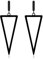 CERSLIMO Long Dangle Earrings for Women - Triangle Drop, Stainless Steel Studs | Black Large Dangly, Titanium Earrings Gifts