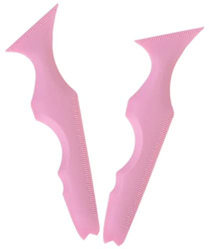 DOITOOL Stencil Per Eyeliner e Sopracciglia in Silicone Riutilizzabile 2 Pezzi Strumento Multifunzione Per Trucco Occhi e Labbra Applicatore Ombretto Resistente Facile Da Pulire Per Uso Quotidiano
