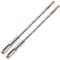 Pack Of 2-6.5mm x 210mm Long SDS Plus High Performance Hammer Drill Bits, Professional Tungsten Carbide Cross Tipped Masonry Drill Bit For Brick, Concrete, Stone, Granite. 6.5mm SDS Drill Bit