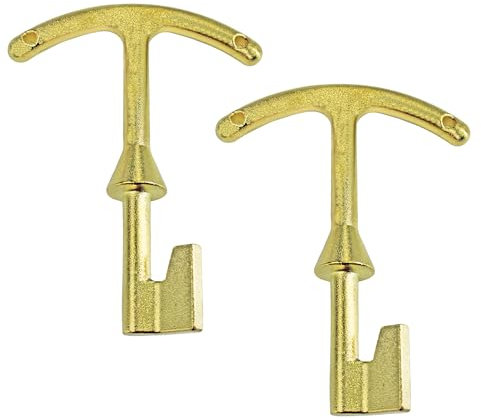 Rsoise M07001 Wasserzähler-Abdeckung, Schlüssel, Wasserzähler, Kastendeckel, Schlüssel, 14 cm, Ventilkasten, Schlüssel, Wasserzähler, Kastenabdeckung, Schlüssel, T-Schraubenschlüssel, Hakenschlüssel