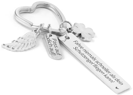 Schutzengel Schlüsselanhänger glücksbringer |personalisierte geschenke für frauen|schlüsselanhänger auto|Führerschein bestanden geschenk|geschenke für Geburtstag Frauen Freunde Papa Mama Tochter.