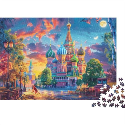 Moscow Cathedral 300 Puzzle Holzpuzzleideal Als Geschenk Puzzle Geschenk Erwachsenenpuzzle Ab 14 Jahren 300pcs (40x28cm)