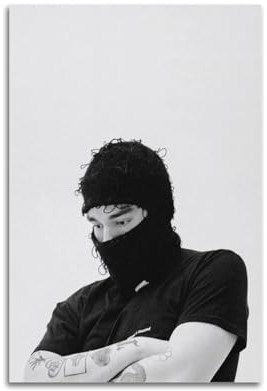 TESUXYEHH Rapper Ye Yi Poster, dekoratives Gemälde, Leinwand, Wandposter und Kunstdruck, moderne Familienschlafzimmer-Dekoration, Poster, 50 x 75 cm