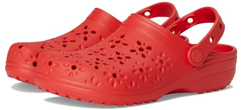 Crocs Classic Floral Cut-Out Clog 38-39 EU Cherry Red