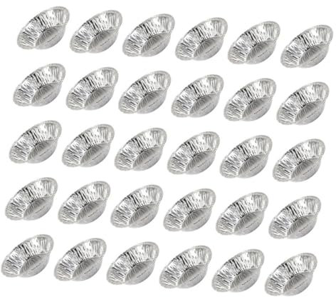 Hoement 400pcs Egg Tart Molds Foil Tart Trays Baking Tray Egg Cake Molds for Baking Disposal
