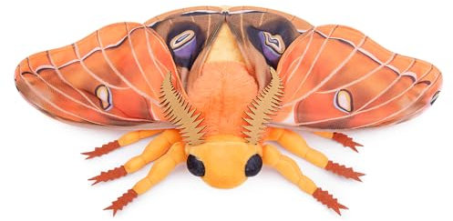 Tiny Heart Polyphoner Hawkmoth-Plüschtier Kinder,Orange Polyphoner Hawkmoth,16in Simulation eines süßen Polyphoner Hawkmoth Plüschtier,weiches Stofftierkissen Weihnachts und Halloween-Dekorationen