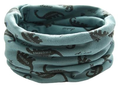 ENSTAB Baby Schal Baumwolle Loop Schal Kinder Baby Loop Hals Wärmer Schlauchschal Mädchen und Junge (B-Dinosaurier)