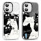 Foonary 2 Pack Clear Print Phone Case Compatible with iPhone 16 6.1, Soft Silicone with Cute Cat Design Aesthetics Transparent Pattern Cases, Shockproof Bumper Protector Cover for iPhone 16