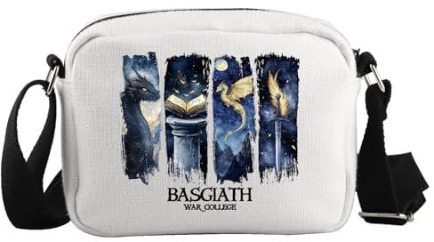 JTOUK Basgiath War College Crossbody Bag Fantasy Book Gift Iron Flame Gift Dragon Rider Gift (Basgiath War HKB EU)