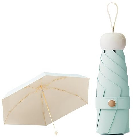 Maizoon Mini parasol de voyage UPF50+ avec cadre en fibre de verre double amélioré pour une durabilité forte, compacte, légère et coupe-vent, imperméable pour femmes et enfants