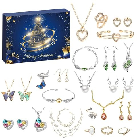 Schmuck Adventskalender - 24 Tage 2025 | Halsketten, Armbänder und