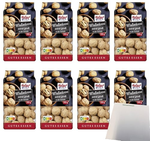usy Bundle für Hofgut Walnüsse in Schale VPE (8x500g Beutel) + usy Block