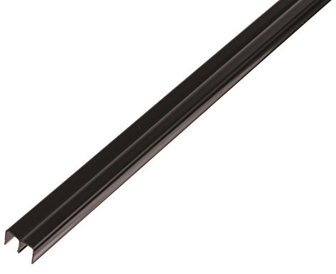 Alberts 485146 Führungsschienenprofil oben | Kunststoff, schwarz | 2000 x 18 x 10 mm