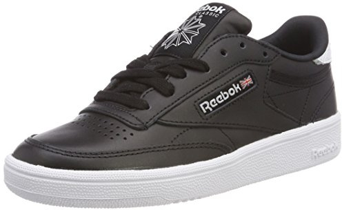 Reebok Damen Club C 85 Emboss Tennisschuhe, Schwarz (Black/White), 38 EU