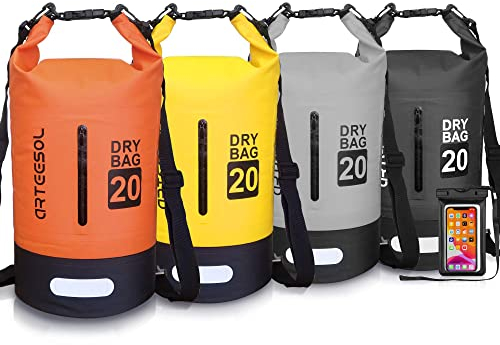 Blackace arteesol Waterproof Dry Bag 5L 10L 20L 30L Waterproof Bag with Long Adjustable Handle for Kayaking Boat Excursion Canoe/Fishing/Rafting/Swimming/Snowboarding