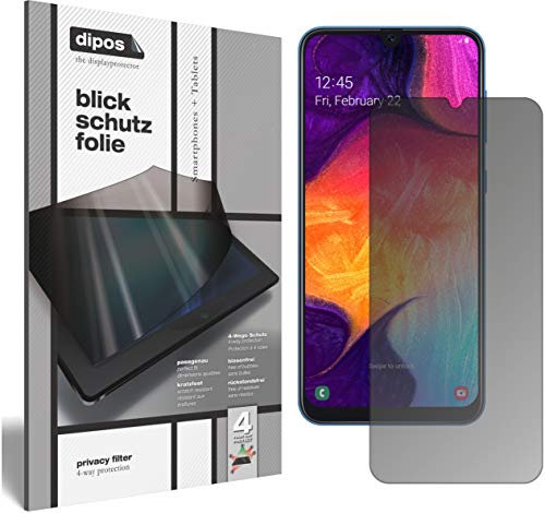 dipos I Protection écran de Confidentialité Compatible avec Samsung Galaxy A50 Protecteur d'écran Privacy Anti-Espion