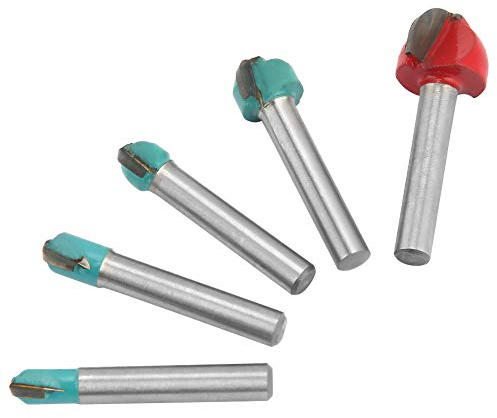 Fräser für Holzbearbeitung Fräser mit Rundem Boden Halbrunder Entlastungsbohrer Schlitzwerkzeug Fräser mit Angehobener Platte für Verschiedene Tiefenaussparungen Bits für die Holzbearbeitung