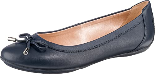 Geox Damen D Charlene Ballet Flat, Navy, 35 EU