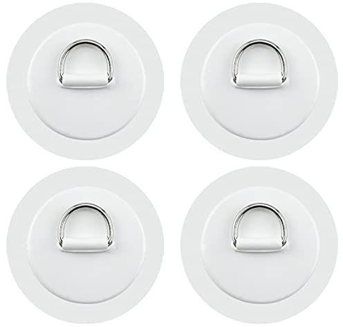mlloaayo 4 Stück Kajak Runde D Ring Seil Schnalle Marine Lagerung Elastische Schnallen Haken Surfbrett Fischerboot Zubehör, Schwarz