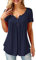 Florboom Ladies Short Sleeve Tshirts Swing Summer Tops Tunic Navy Size 22 24