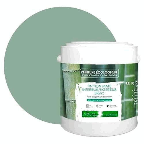 BOX DECO COULEURS Peinture naturelle écologique intérieur extérieur aspect mat Natura - 2.5L, Vert Sauge