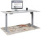 KRIEG HighDesk SMART Höhenverstellbarer Schreibtisch 160 x 80 cm I Silber + Grau - Elektrischer Sitz- & Stehtisch mit Tischplatte - Stehschreibtisch Elektrisch Höhenverstellbar