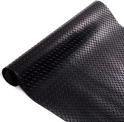 Floordirekt Gummiläufer Bodenmatte Gummimatte Tränenblech Stärke: 3 mm Antirutsch Matte (150 x 350 cm)
