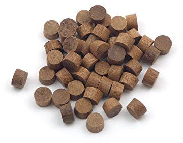 Oakcrafts - 10mm Mahogany Flat Head End Grain Plug - Pack of 50