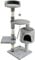 Mobiclinic, Rascador árbol para Gato, Modelo Silvestre, Mediano, Escalar, 3 Alturas, Soporta hasta 10 kg, con Plataformas y refugios, Juguete desestresante, Cuerda de sisal, Gris Claro