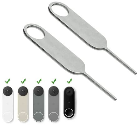BELIEFLUO Nest Video Doorbell Security Pin Key,Release Removal Tool, Dismantle Doorbell Battery and Mount Replacement, Compatible with Nest Doorbell Camera, EUFY Chime and Alro Vedio Doorbell, 2 Pack