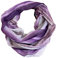 J26 Streifen Seide Glitzer Gold Fäden Sommer Frühling Loop Verlauf Regenbogen Rainbow Silk Uni Rundschal Schlauchschal Stola Schal leicht (Glitzer Violett)