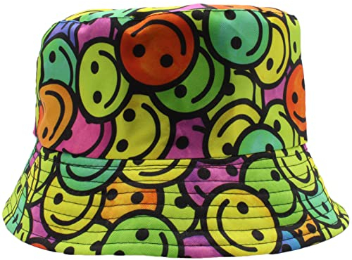 Cherry-on-Top Bucket Hat Mehrfarbig Smile Design Grün/Gelb Bucket Hats Herren