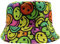Cherry-on-Top Bucket Hat Mehrfarbig Smile Design Grün/Gelb Bucket Hats Herren