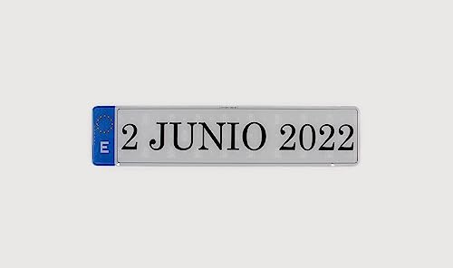 SANGOIMPRESS Matrícula Personalizada Nombre Fecha acrílica de Decoración (52 X 11CM)