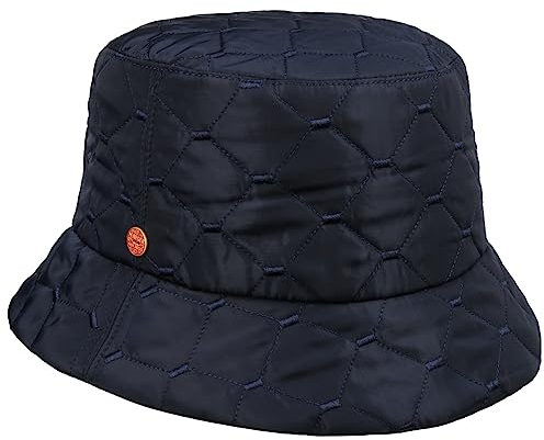 Mayser Doriet Bucket Stoffhut mit Steppmuster Fischerhut Damenhut Damen - Made in The EU Futter Winter Herbst-Winter - M (57-58 cm) dunkelblau