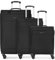 Franky Melbourne 3.0 Koffer Set 3-Teilig | Weichschalen Trolleyset mit 4 Rollen, arretierbarer Griff, Dehnfalte, Hemdenfach und Zahlenschloss | 34L / 56L / 90L