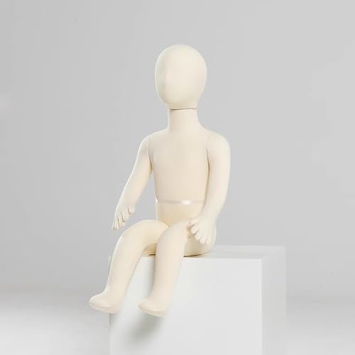 HDYZJQ schaufensterpuppe Sitzende Unisex-Ganzkörperschaufensterpuppe for Kinder, Baby-Schaufensterpuppe aus flexiblem Schaumstoff, zur Präsentation von Kinderkleidung, Schaumstoff-Torso(9 Years Old)
