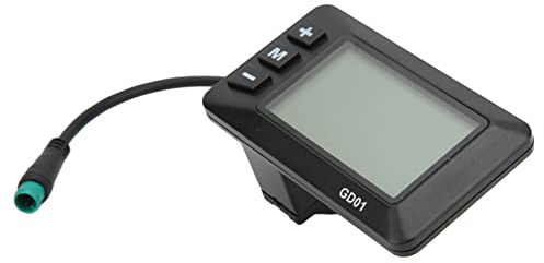 Aramox LCD GD01 Display, Elektrofahrrad-Display 36 V 48 V LCD GD01 Display 5-poliger Wasserdichter Stecker für 22,2 Mm Lenker