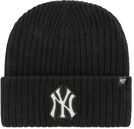 '47 MLB New York Yankees NY N.Y. Mütze Beanie Black Thick Cord Logo Cuff Knit Wintermütze Wollmütze