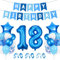 Luftballon 18. Geburtstag Blau, Ballon 18 Deko zum Geburtstag, Happy Birthday Folienballon, Riesen Folienballon Zahl 18, Ballon 18 Deko zum Geburtstag, Geburtstagsdeko Jungen 18 Jahr
