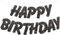 DecoGlee Schräges, schwarzes Happy Birthday-Banner – vorbespannt, kein Selbermachen, Geburtstagsdekorationen, Happy Birthday-Schild, Geburtstagsbanner für Frauen, Kinder als Geburtstagsdekoration,