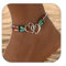 Auiremrti Damen Fußkettchen - Boho Perlen Fußkette Mit Herzanhänger - Handgefertigter Wasserdichter Schmuck Für Den Alltag - Modisches Accessoire Für Frauen