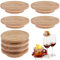 imposyu 8 piezas Tablas Para Embutidos Para Copas De Vino Tapa De Copa De Vino De Madera Posavasos Para Adorno De Copa De Vino Tapa de Copa de Vino para Adorno para Postres y Aperitivos