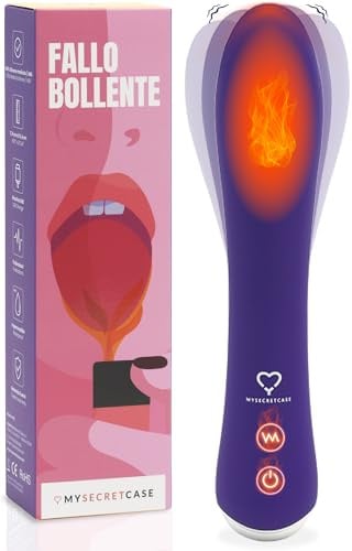 MySecretCase Diloschwanz Für Frauen, Auflege Vibration Für Frauen Beheizter bis 40°Dildo Vibrator 9 Vibrationsmodi, Kleiner Wiederaufladbarer USB, Sexspielzeug für Paare, Wasserdicht