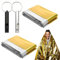 SGERUFZ 2 Stück Rettungsdecke und 2 Stück Survival-Pfeife, Erste Hilfe Decke Notfalldecke Perfekt für Outdoor Wandern Überleben (210×160cm) (Gold Silber)