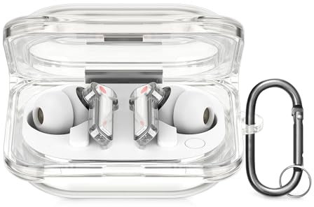 kwmobile Earphones Case Compatible with CMF by Nothing Nothing Ear (a) - Crystal TPU Two-Part Earbuds Case - Transparent