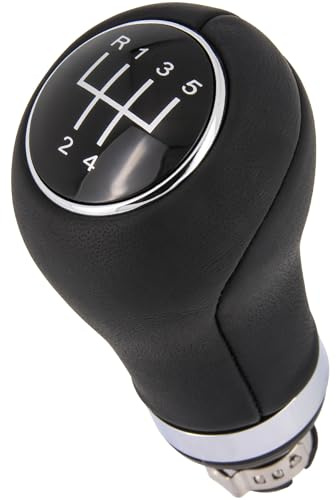 Recambo Schaltknauf 5 Gang passend für Audi A3, Typ 8L, 1996-2003, Plug & Play, Auto Schalthebel, schwarz - chrom