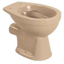 sanicomfort Stand-WC Beige – Spülrandlos, Tiefspüler, waagerechter Abgang, ohne WC-Sitz